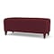 Lesro Siena Lounge Reception Loveseat Bench, Walnut, OH Wine Upholstery SN6001 - alternate 3